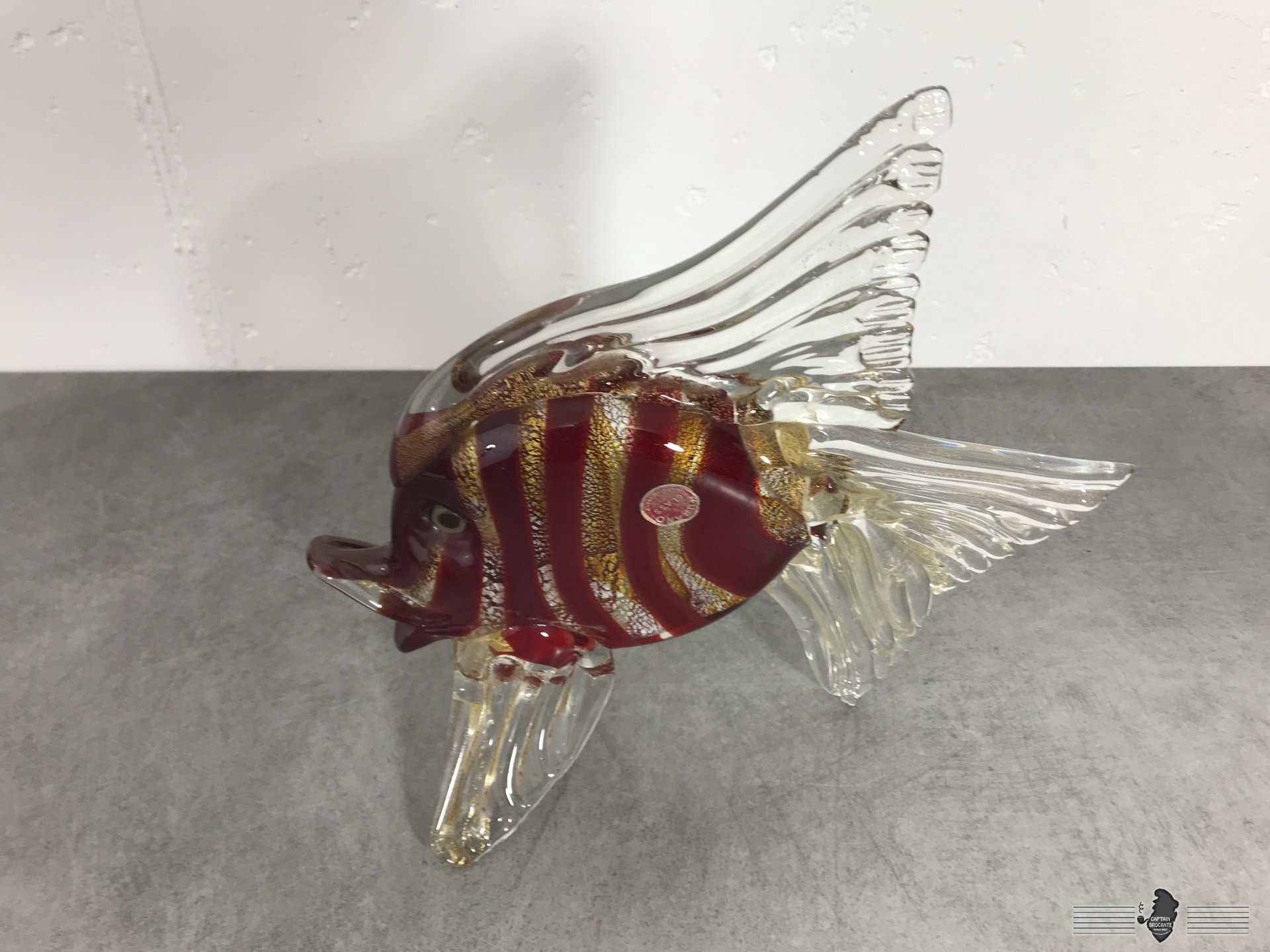 Captainbrocante Fr Poisson En Verre De Murano